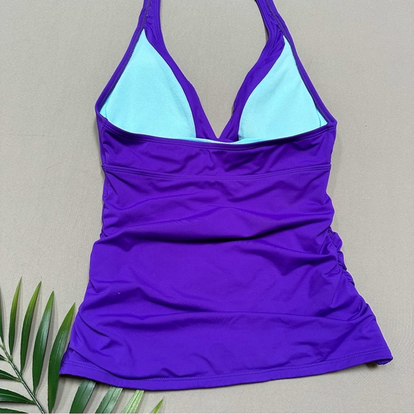 ATHLETA Shirrendipity rich purple tankini top, S. - Picture 4 of 6